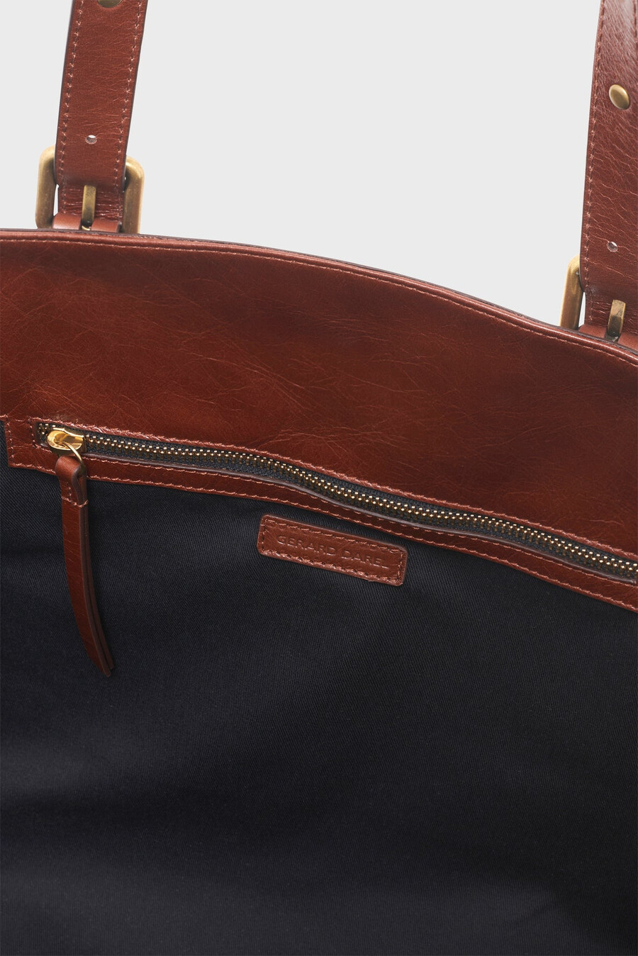 shoppingväska i skrynkligt läder - simple bag