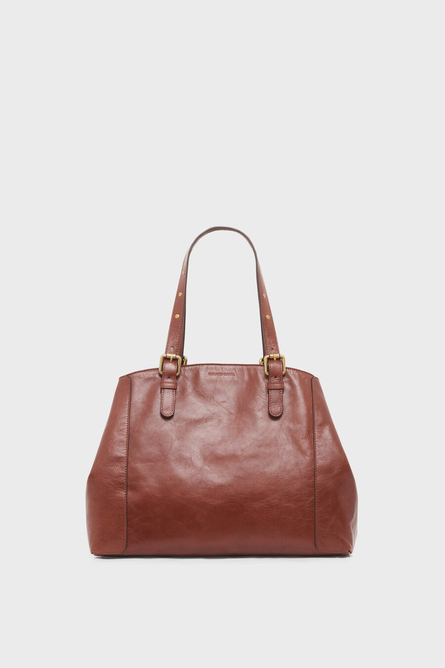 shoppingväska i skrynkligt läder - simple bag