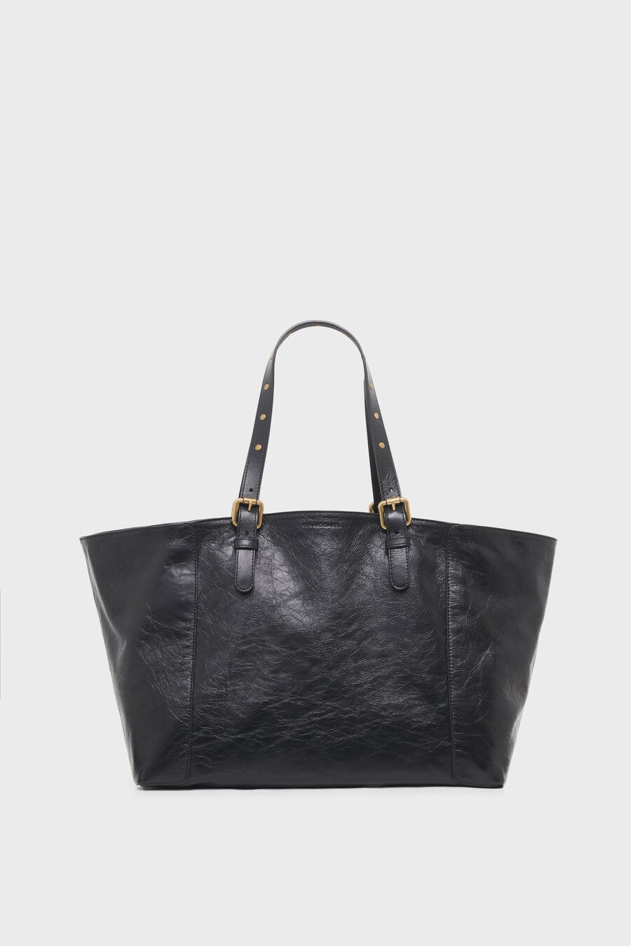 shoppingväska i skrynkligt läder - simple bag