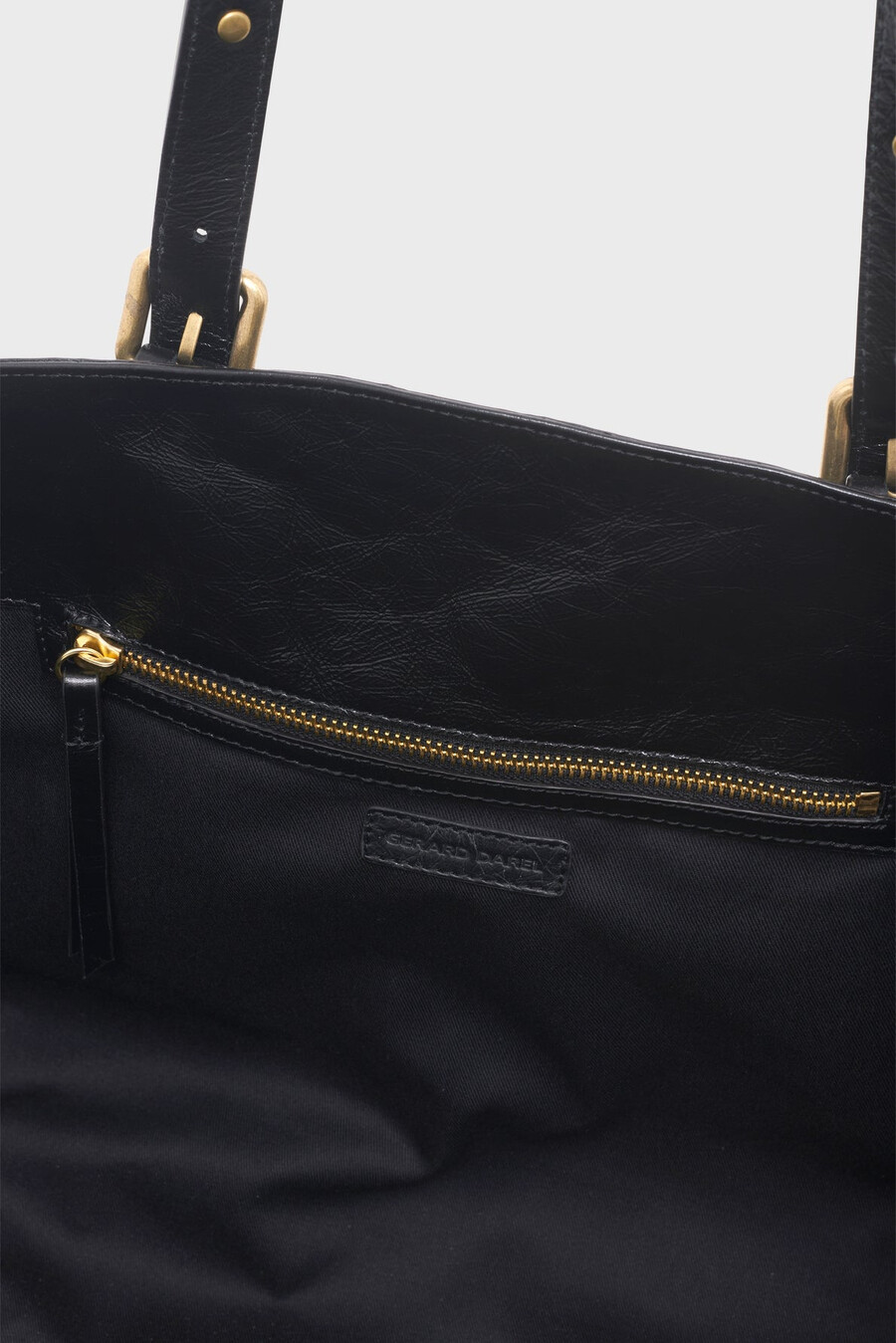 shoppingväska i skrynkligt läder - simple bag