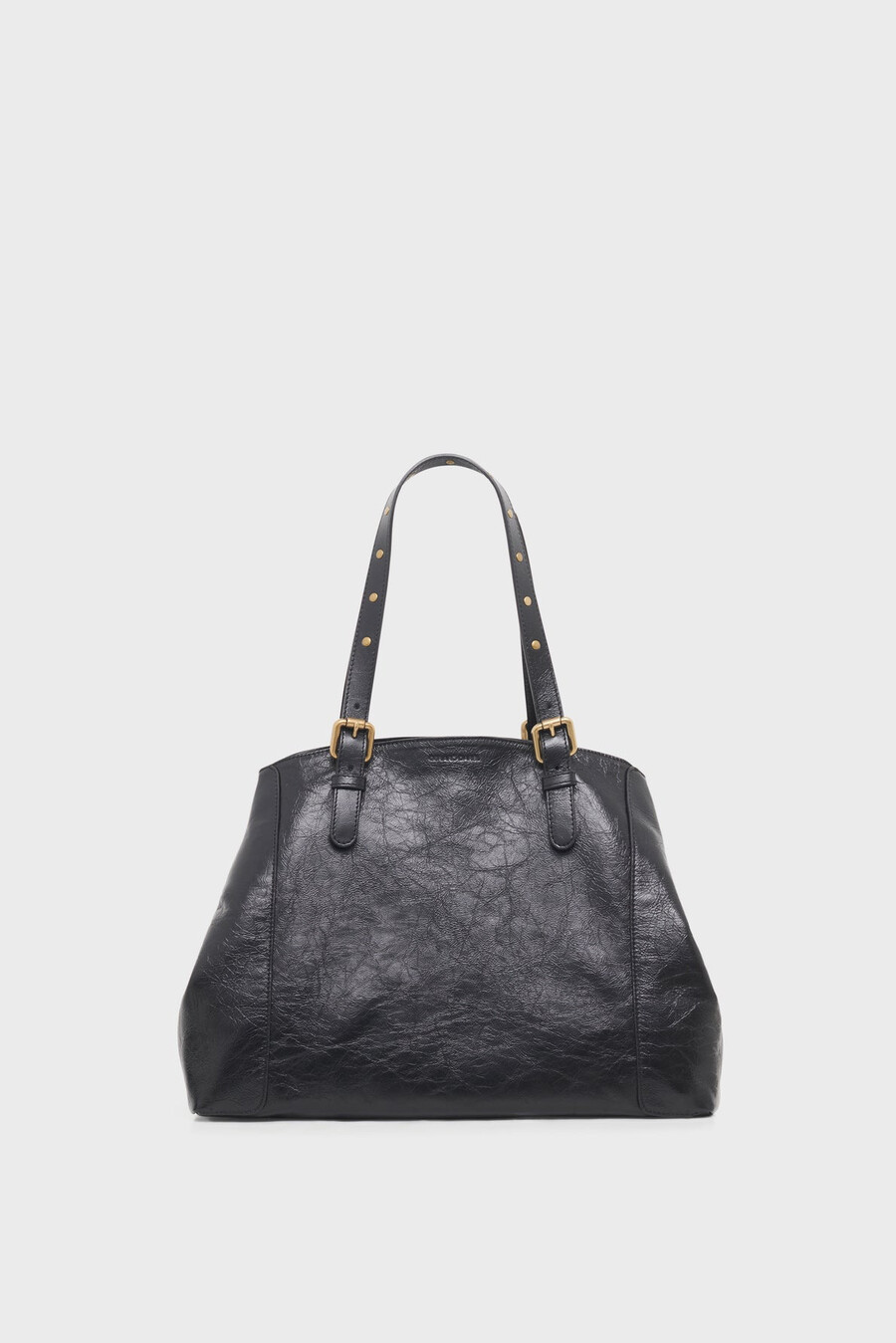 shoppingväska i skrynkligt läder - simple bag