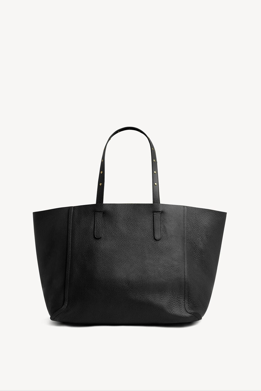 shoppingväska i kornigt metalliskt läder inuti - simple 2