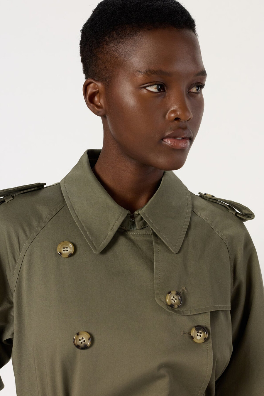 hellång kakifärgad trenchcoat - serge