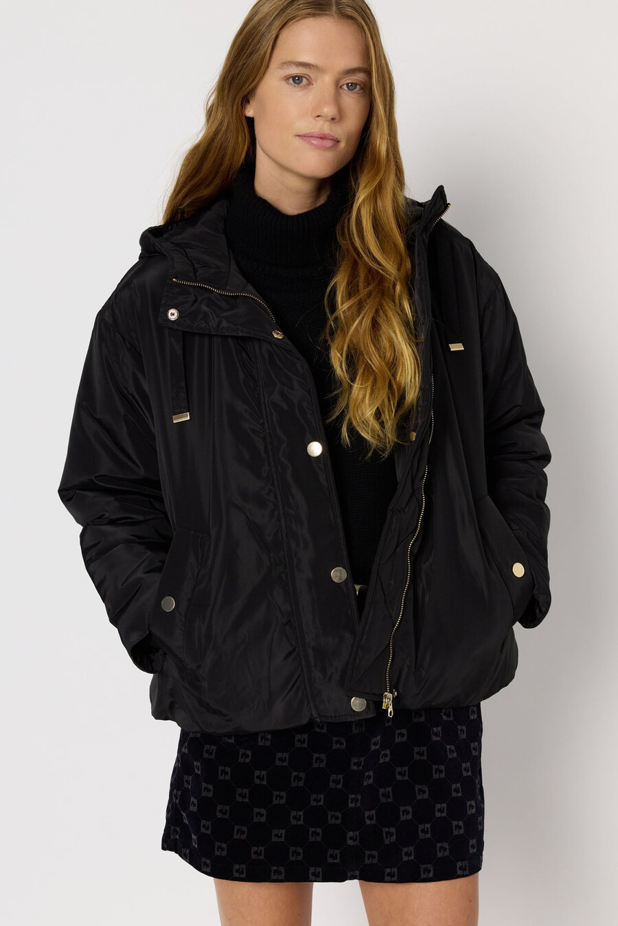 kort parkas med huva - marissa