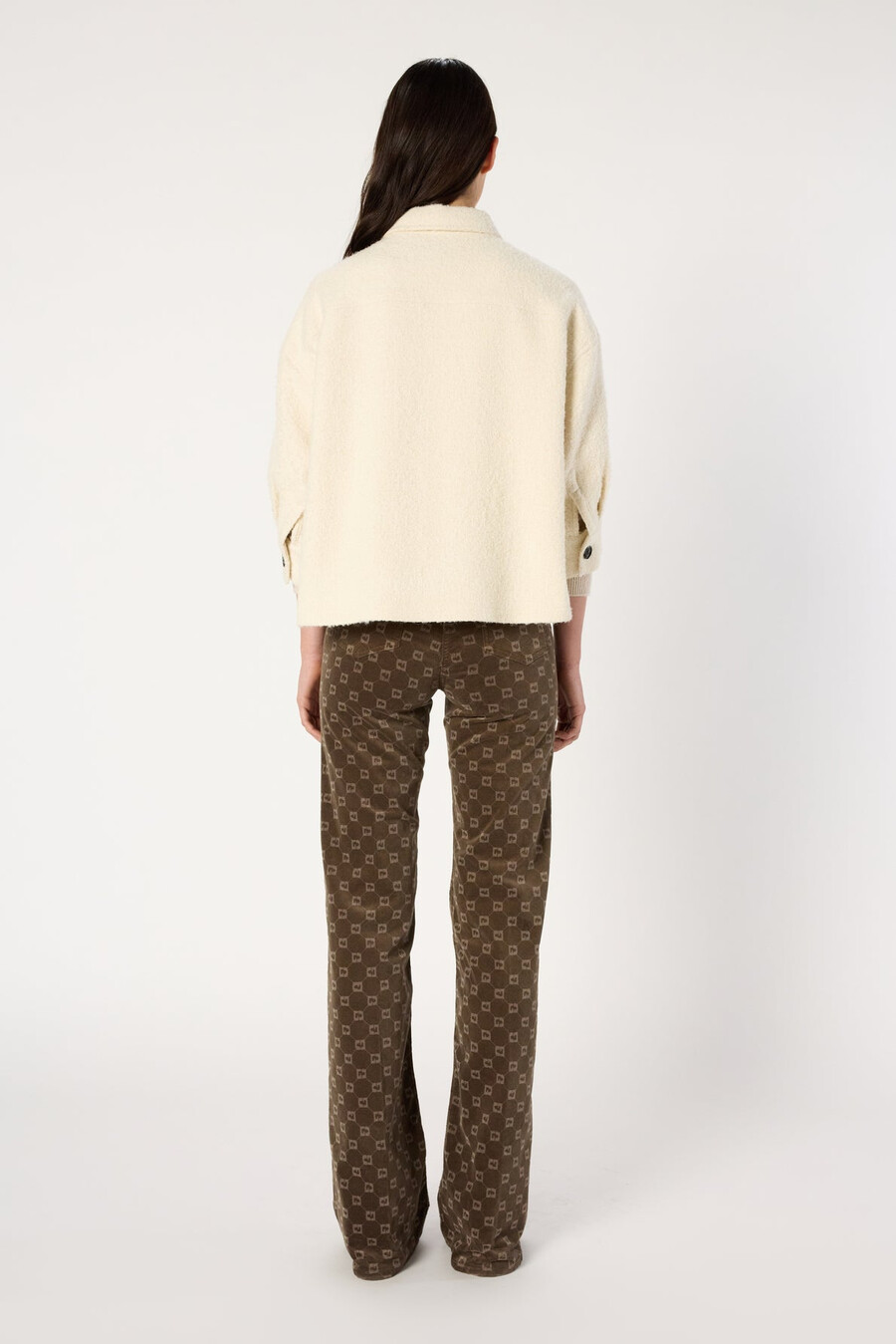 overshirt-modell enfärgad tweedkavaj - ninon