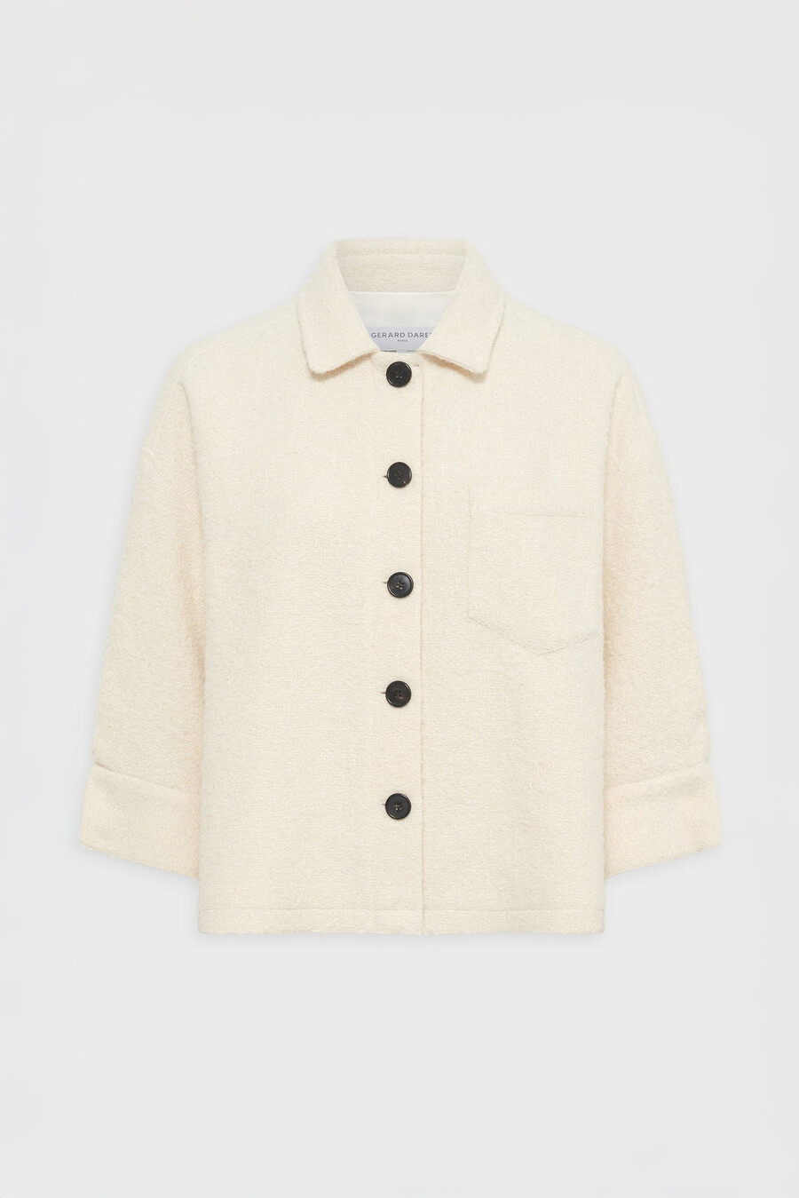 overshirt-modell enfärgad tweedkavaj - ninon