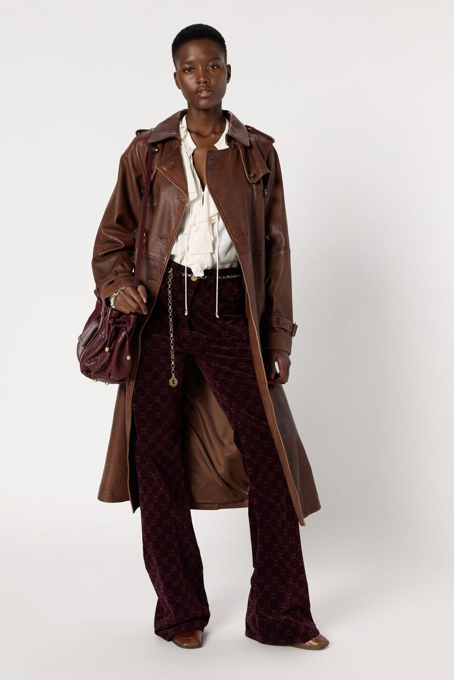 trenchcoat i lammskinn - lexie