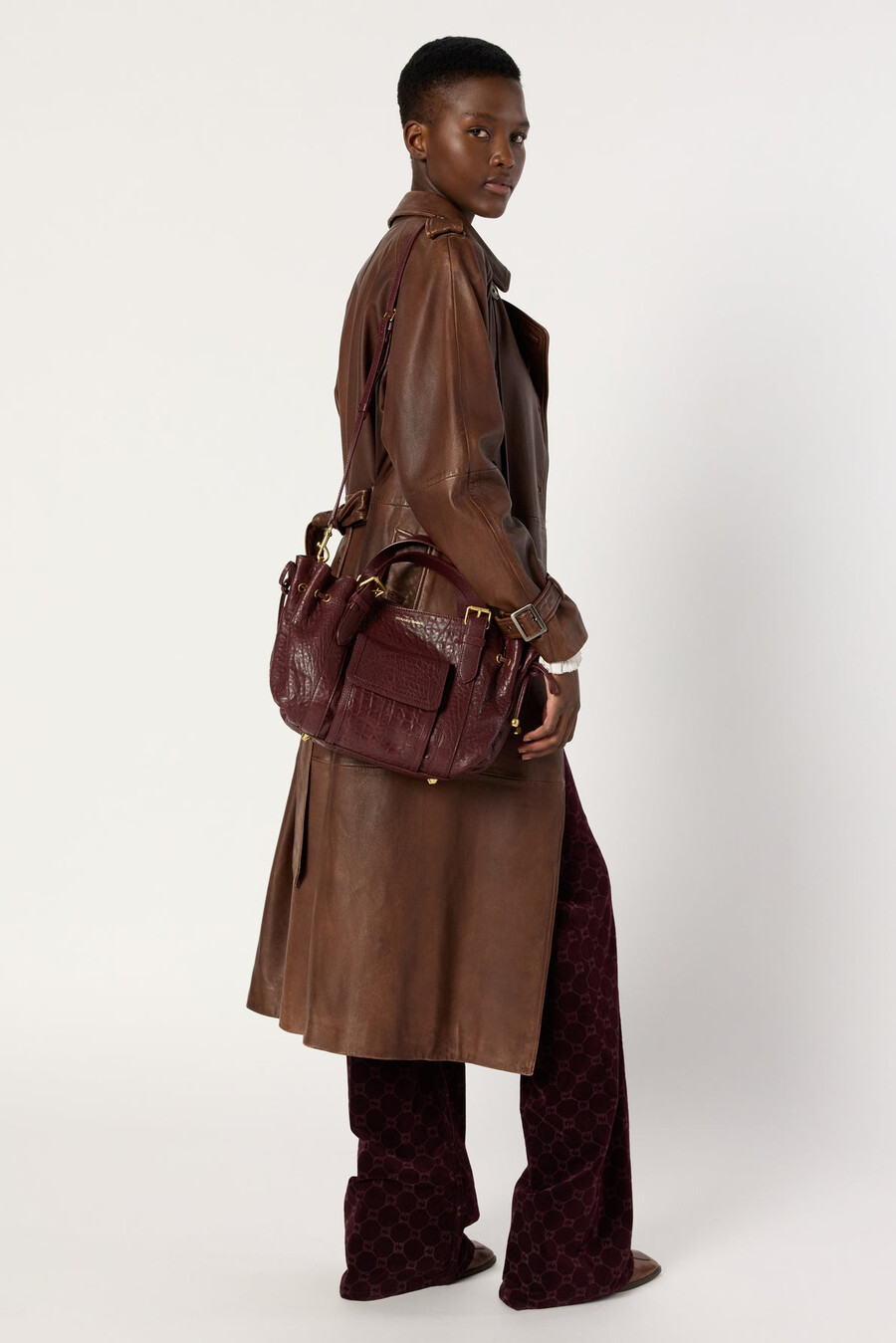 trenchcoat i lammskinn - lexie