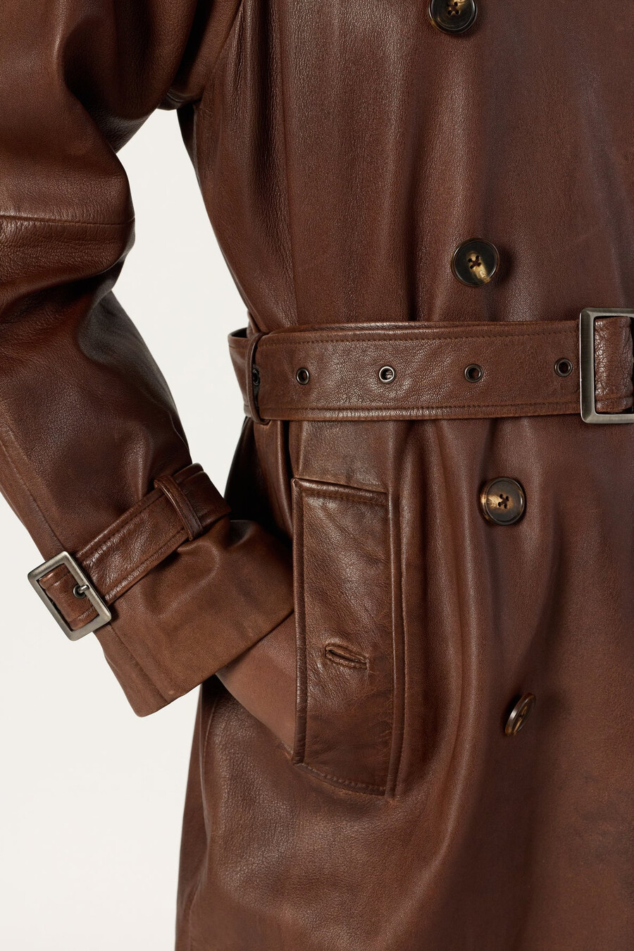 trenchcoat i lammskinn - lexie