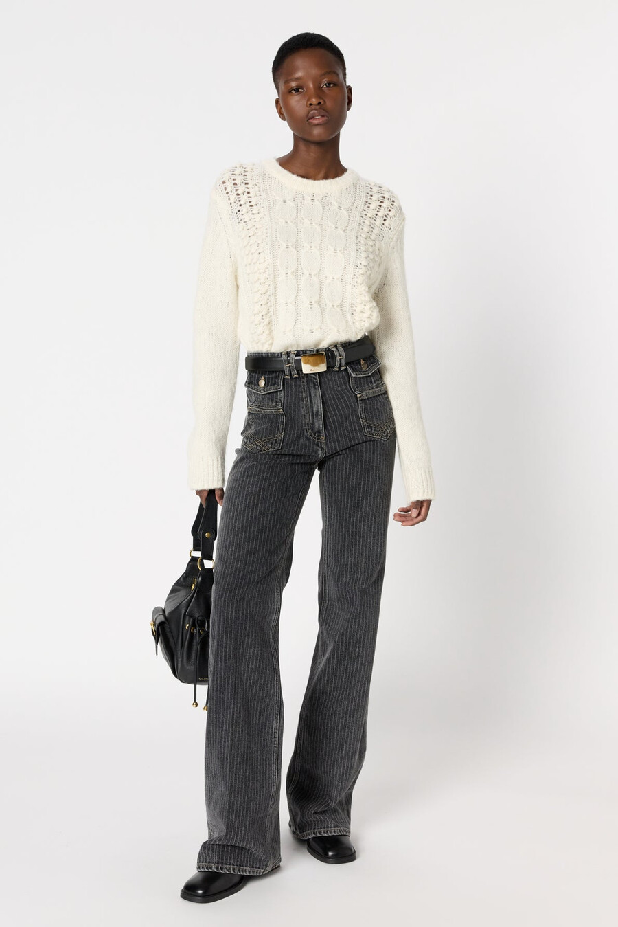 randiga utsvängda jeans - anna