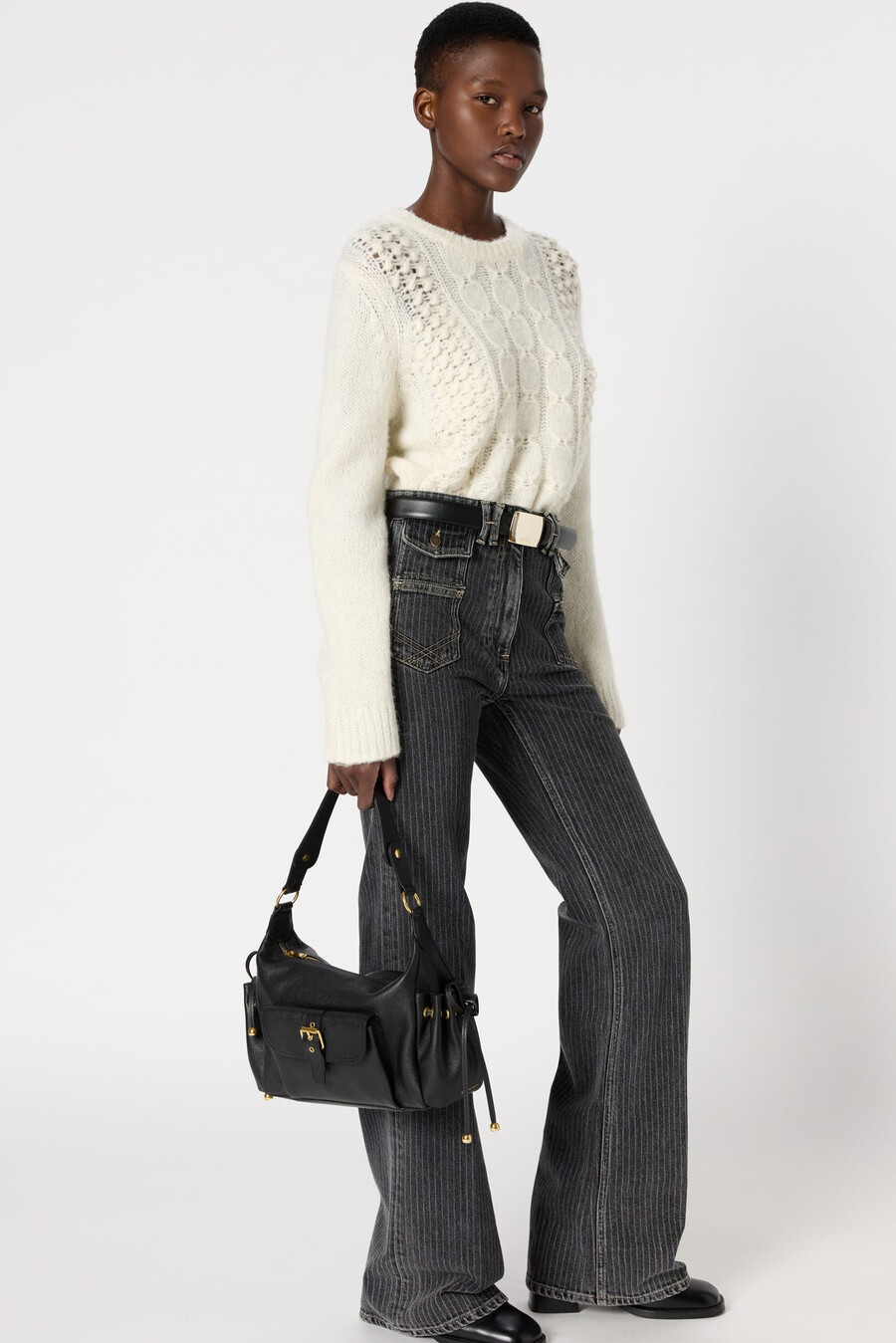 randiga utsvängda jeans - anna