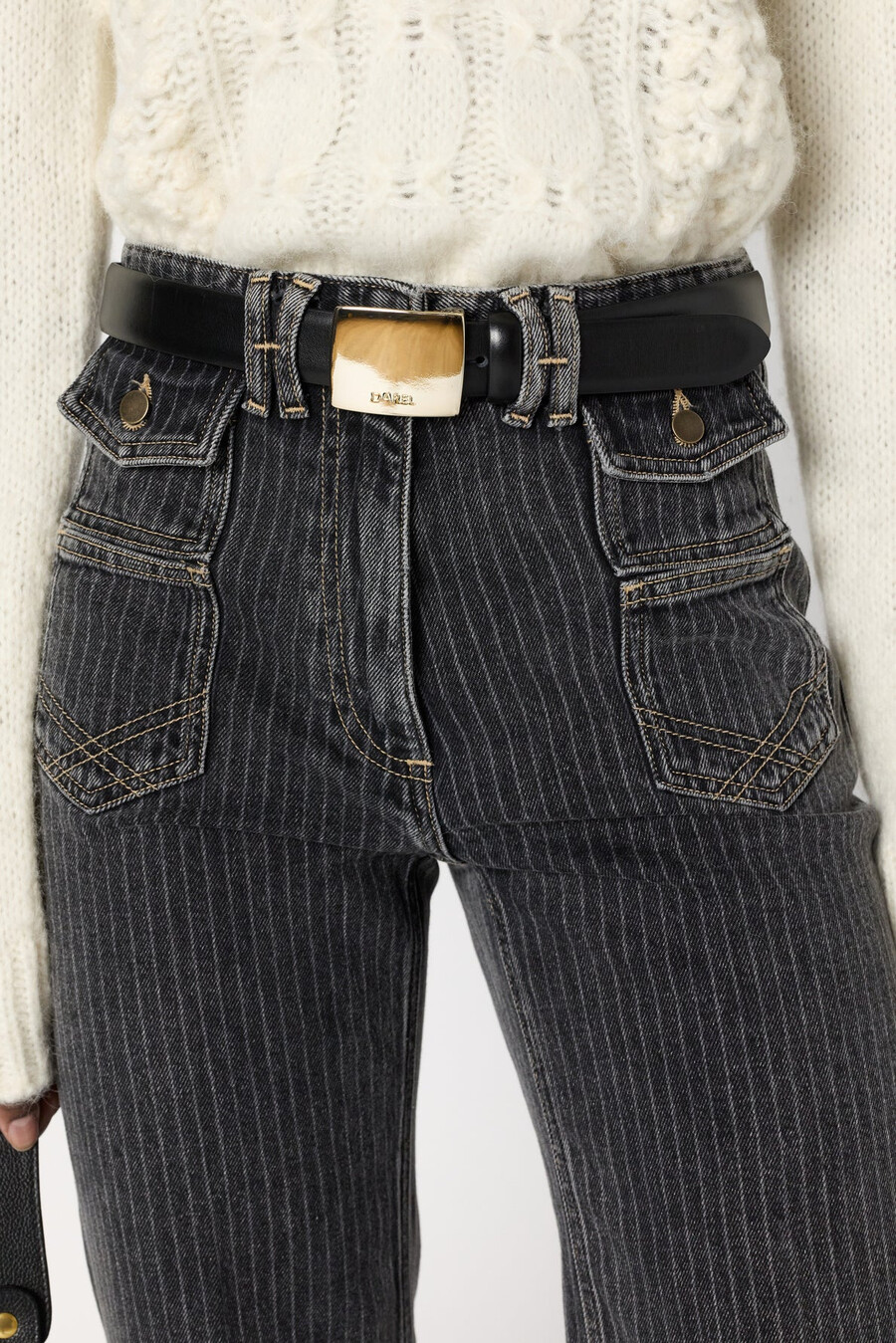randiga utsvängda jeans - anna