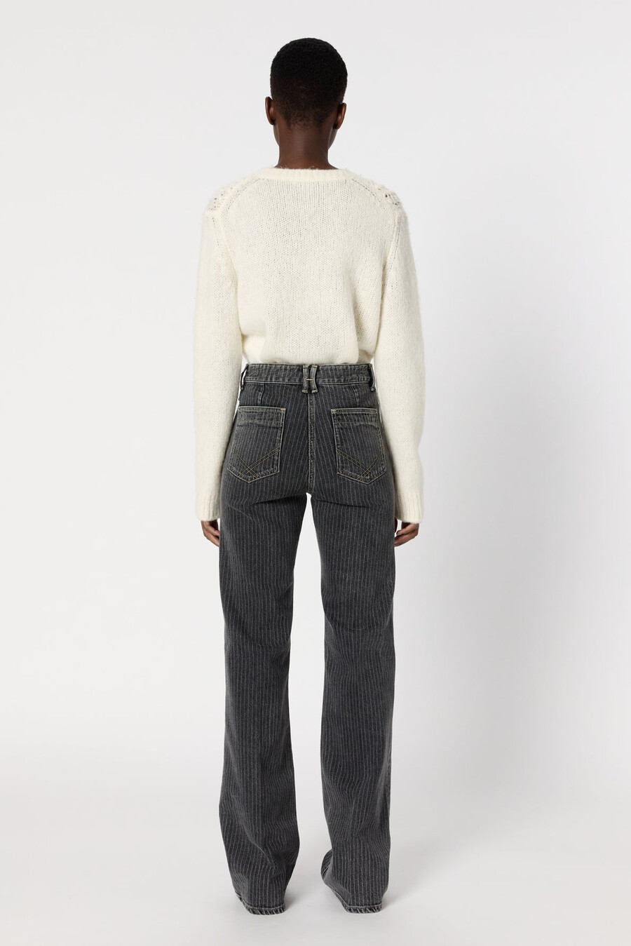 randiga utsvängda jeans - anna