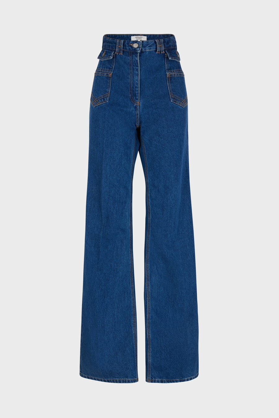 högmidjade utsvängda jeans - anna