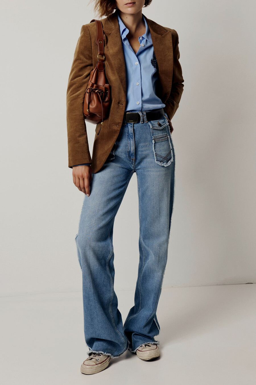 utsvängda jeans med fransar - anna