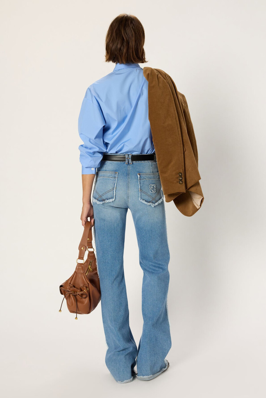 utsvängda jeans med fransar - anna