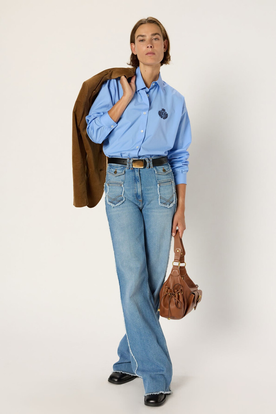 utsvängda jeans med fransar - anna