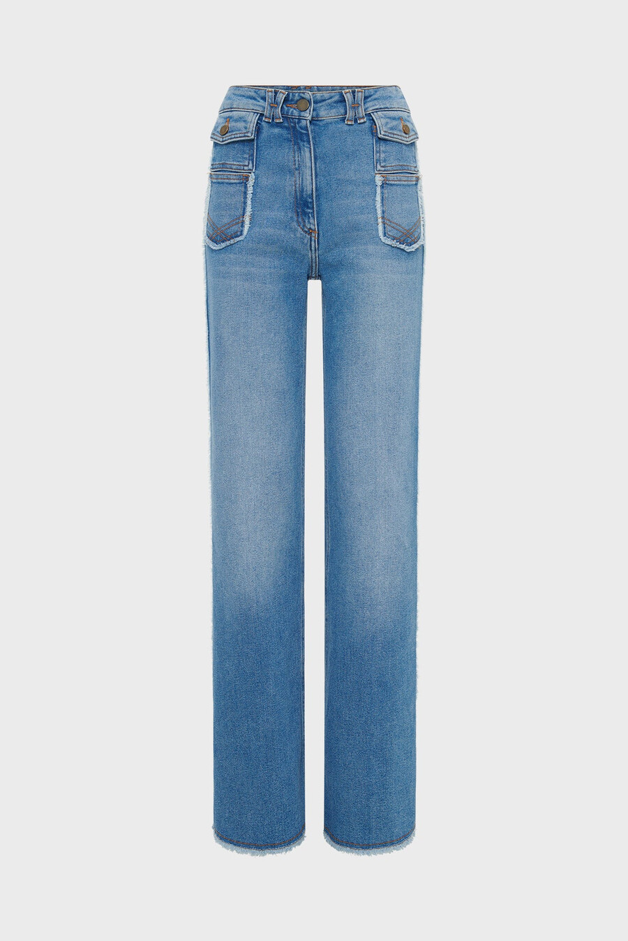 utsvängda jeans med fransar - anna