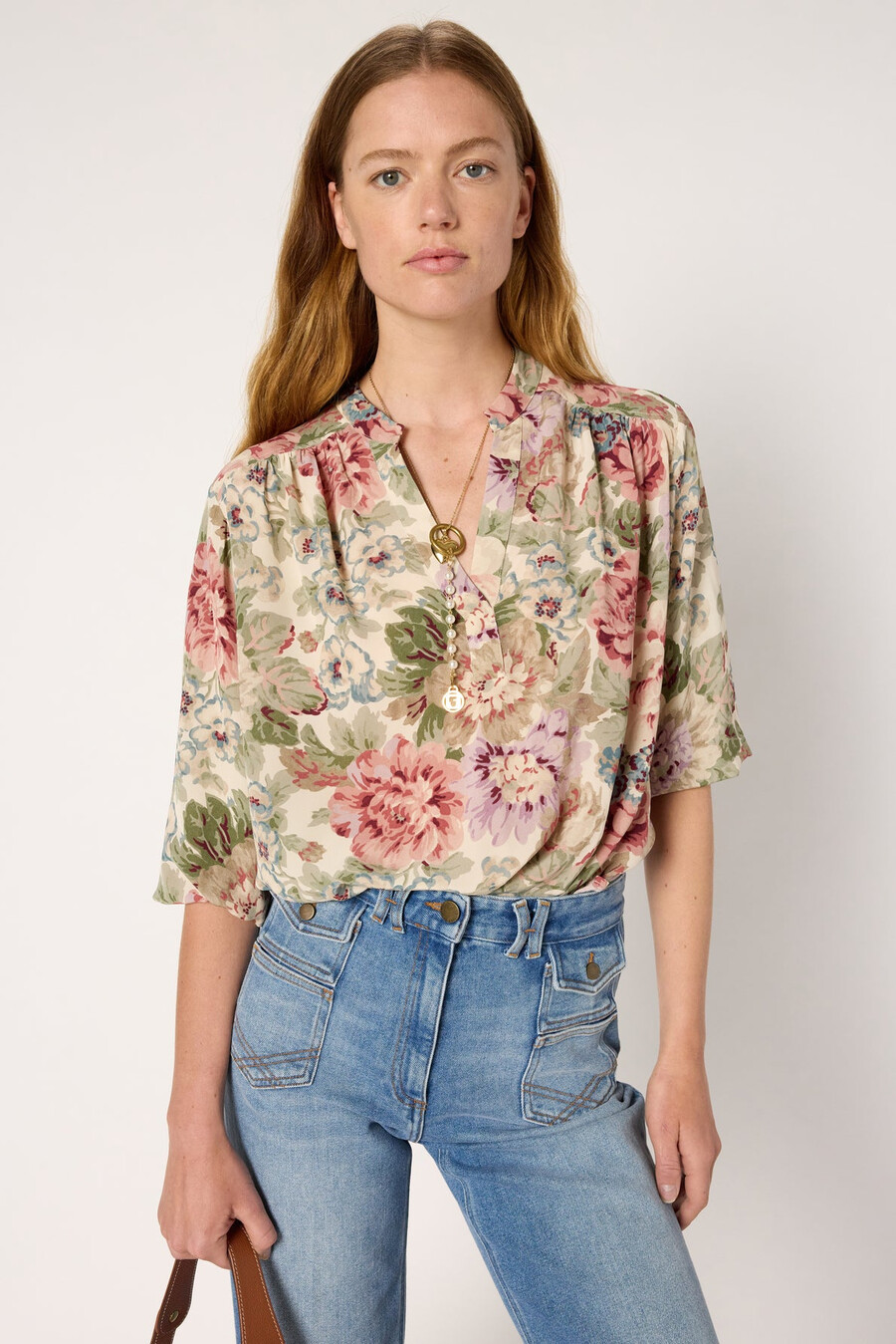 blommig blus - armande