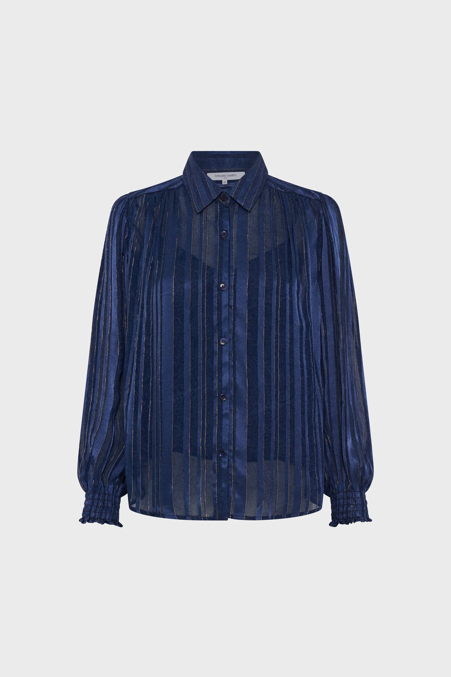 blus i mjuk satin med lurex - annick