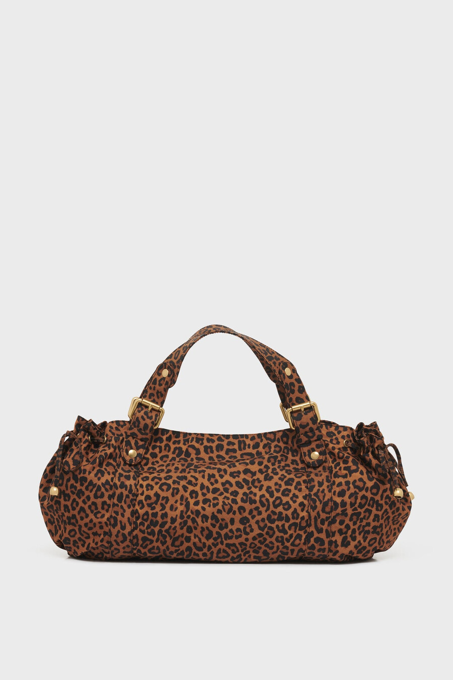 leopardmönstrad handväska i nyloncanvas - 24h