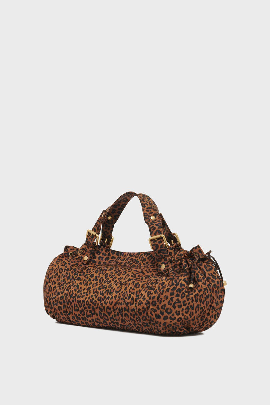 leopardmönstrad handväska i nyloncanvas - 24h