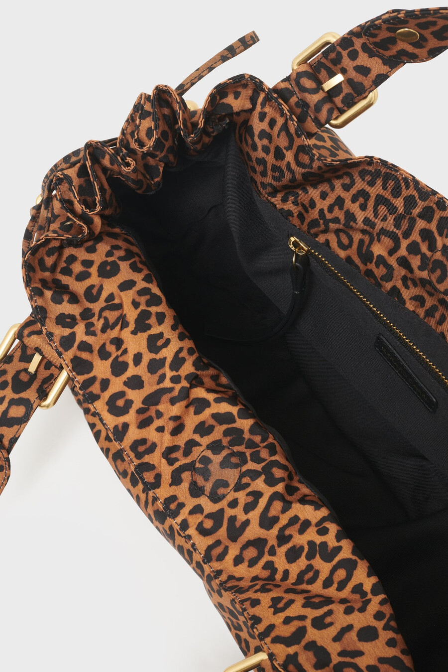 leopardmönstrad handväska i nyloncanvas - 24h