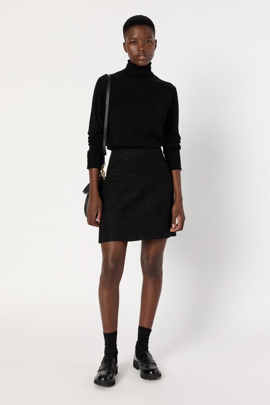 tweed minikjol med lurex – baranice